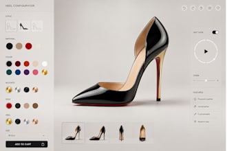 design 3d heel and footwear models for ecommerce and configurators