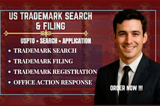 do trademark search and uspto filing as a US trademark attorney