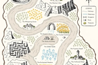 design 2d fantasy dnd map,map illustration cartography