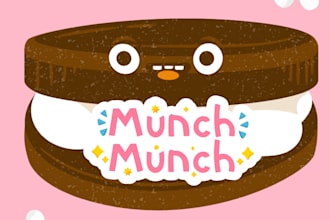 design cookie packaging label and bakery food pouch