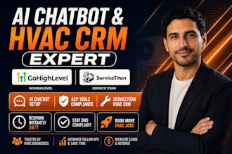 setup gohighlevel chatbot ai studio a2p 10dlc and servicetitan hvac crm expert