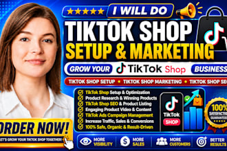 be your monthly tiktok shop manager, audit tiktok shop, USA tiktok shop creation