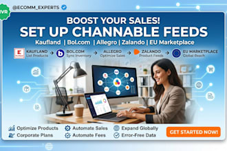 set up channable feeds for kaufland bol com allegro zalando and eu marketplace