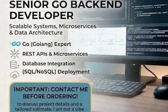 do scalable backend software development in golang, microservices and API