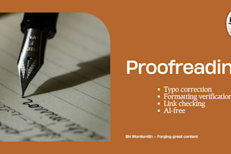 provide native english proofreading
