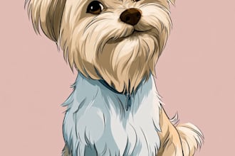 draw disney pet portrait illustration