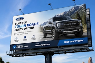 design billboard, hoarding, car, outdoor and indoor advertising designs