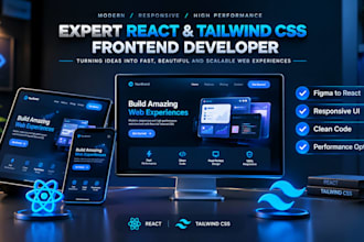 build a modern react frontend with tailwind CSS