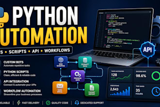 build custom python automation bots, scripts and workflow automation