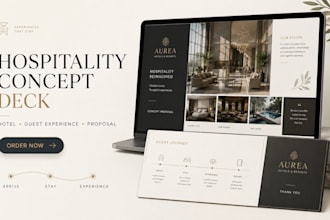 design a hospitality concept deck, hotel presentation, guest experience proposal