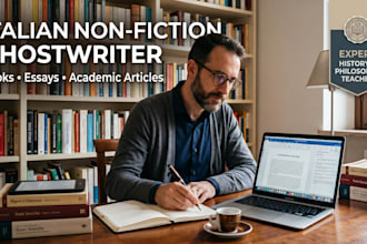 ghostwrite your non fiction book, essay, or biography in italian