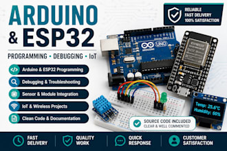 program and troubleshoot your arduino and esp32 project