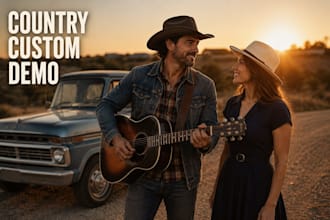 be your red dirt country lead singer with acoustic guitar for custom demo song