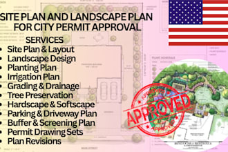 design site plan and landscape plan for city permit approval