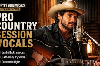 be your outlaw country singer for song, demo or session vocals and mixing
