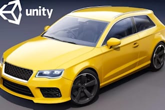 create a game ready 3d car model for unity, unreal and roblox