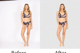 professional photo editing background removal hair masking and image cutout