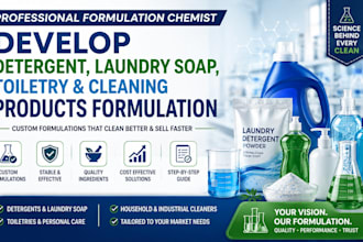 develop detergent laundry soap toiletry cleaning products formulation chemist