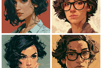 create a realistic or stylised digital portrait illustration