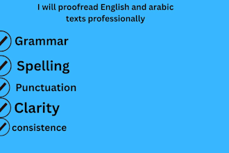 proofread english and arabic texts