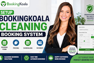 setup bookingkoala cleaning website booking form pricing, scheduling and payment