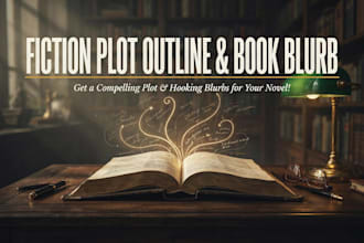 create a fiction plot outline and book blurb for your novel