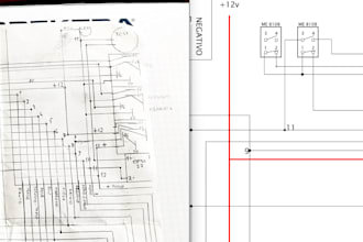 convert paper electrical schematics into clean cad drawings