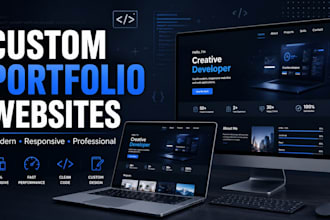 develop a custom responsive portfolio website