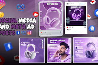 design meta ads posters and eye catching social media posts