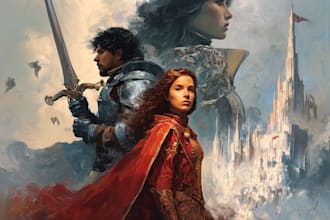 create a premium custom fantasy cover art