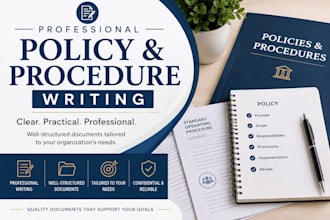 write and professionally structure policies and procedures