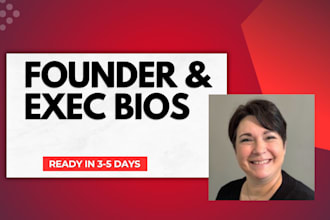 create founder and executive bio writing