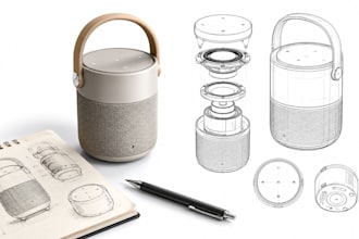 create product line art, technical drawings and vector illustration for business