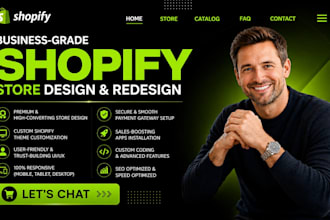 clone, design, revamp, redesign shopify store or bulid ecommerc shopify website