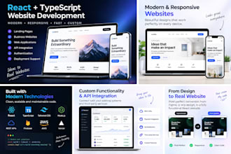build a modern responsive react typescript website