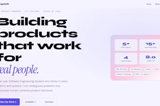 design a clean, modern portfolio website UI UX in figma