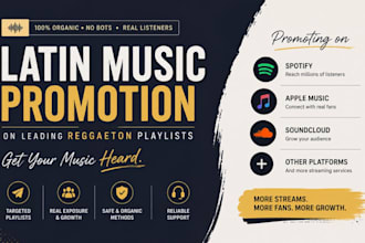 do organic music promotion for your latin music to top reggaeton playlist