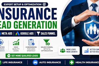 setup life insurance metal ads, auto insurance leads, health insurance google