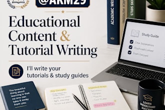 write clear tutorials, courses and study materials