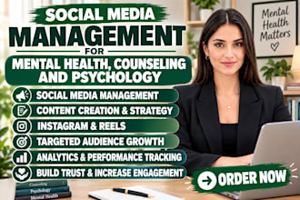 be social media marketing manager for mental health, counseling and psychology