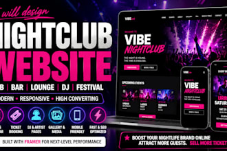 do nightclub website, nightlife website, bar website, dj and event website
