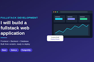 develop a fullstack web app from scratch frontend to backend