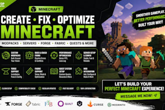 build fix optimize minecraft modpack server forge fabric quest modpack developer