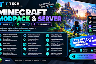 build fix optimize minecraft modpack server forge fabric quest modpack developer