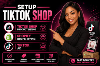 setup tiktok shop product listing shopify dropshipping tiktok ads