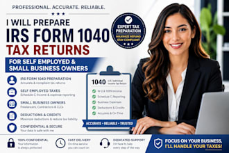 prepare self employed tax returns with schedule c reporting