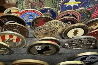 do challenge coin design, military badge, token coin, bas relief, 3d printing