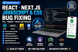 fix react next js javascript CSS bugs and errors