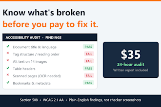 audit your PDF for accessibility and give you a compliance report