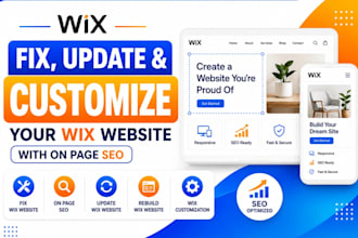 fix, update and customize your wix website with on page SEO